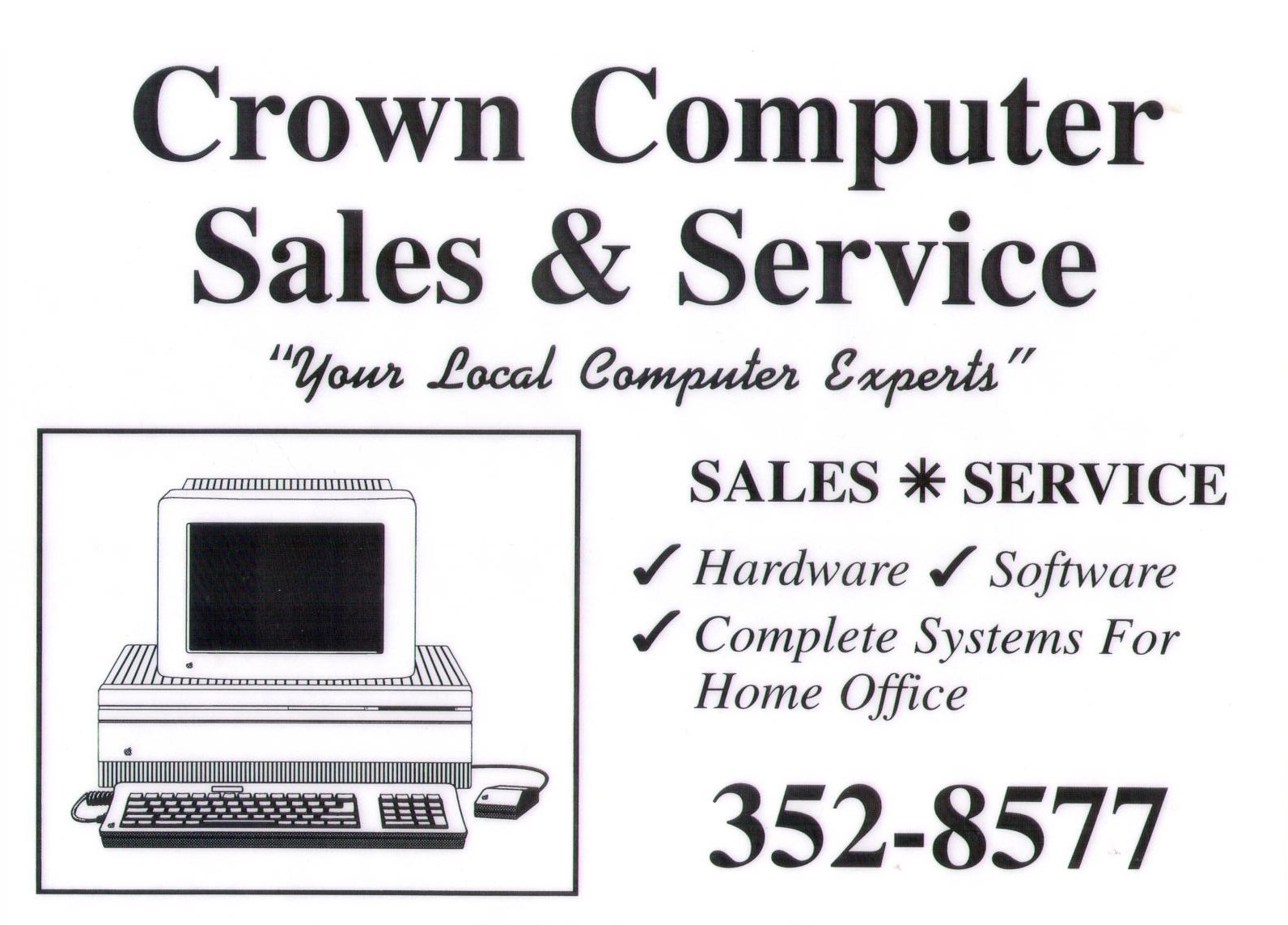 Crown Computers Ad in 1990s